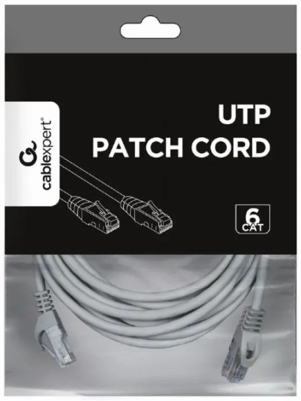 GEMBIRD Mrežni kabl PP6U-CU-5M, CAT6, Bakarni, 5m, Sivi