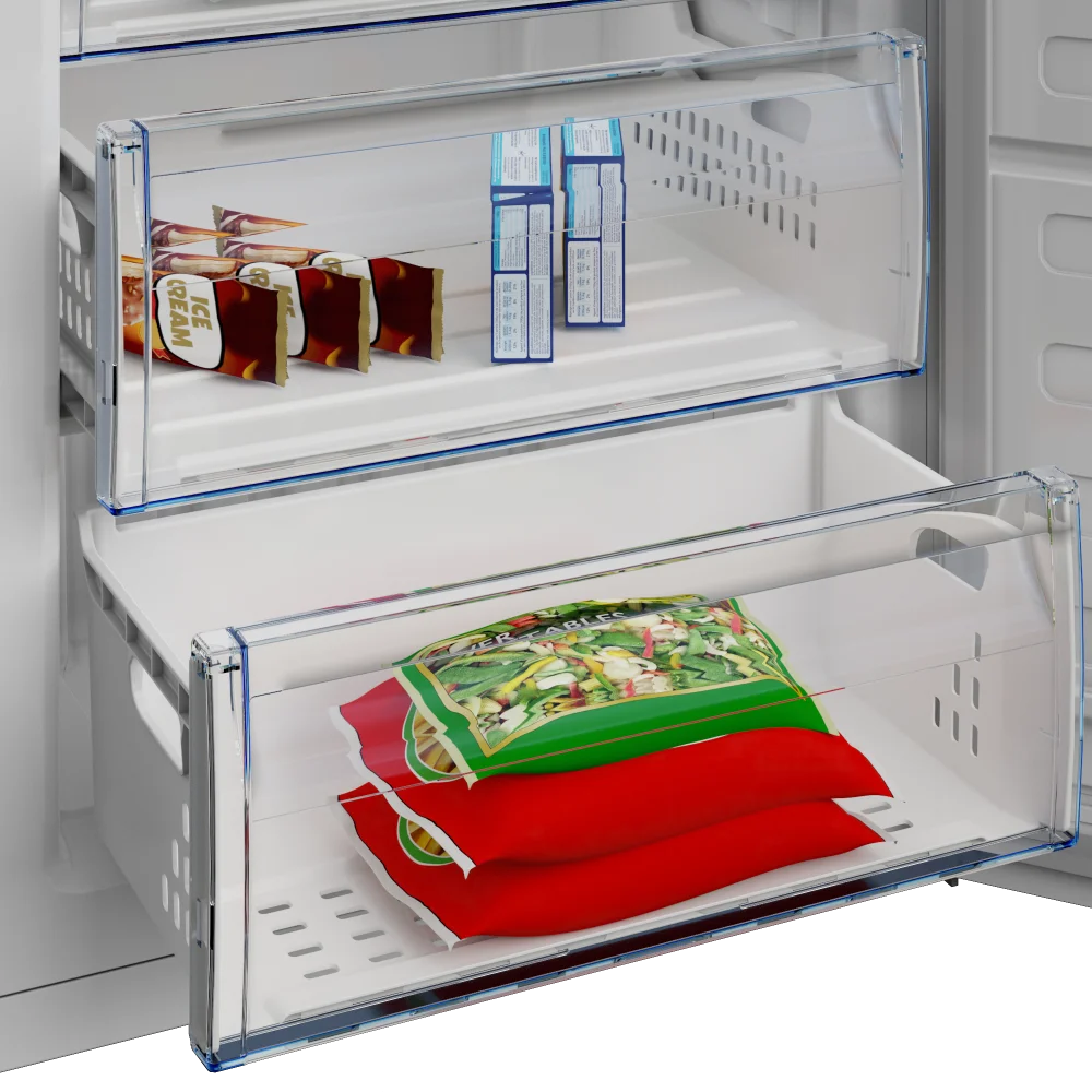 Beko Vertikalni zamrzivač RFSA240M41WN, 215l, 6 Fioka, Statički, Beli