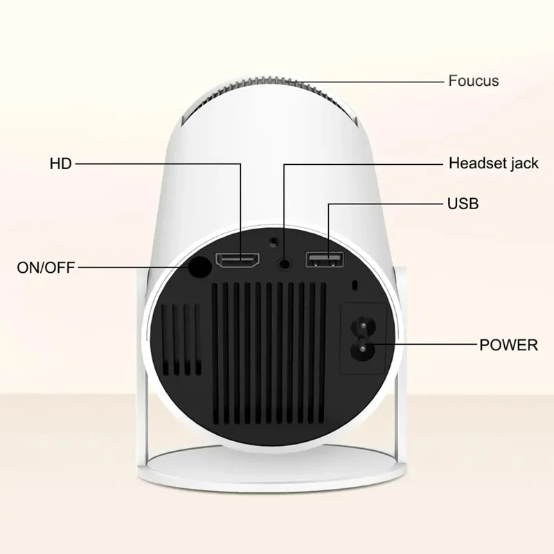 Mini projektor HY300 PRO, 60W, Beli
