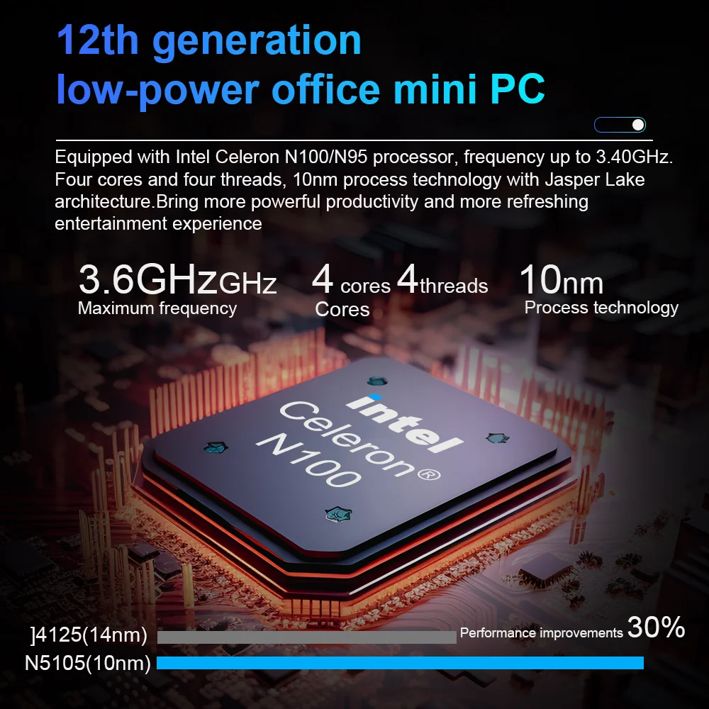 Mini računar MAGCUBIC Intel N150, RAM 16GB, SSD m.2 1TB, Windows 11 Pro