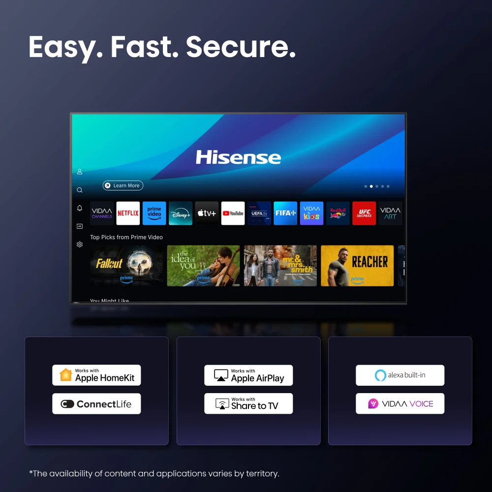 Hisense Televizor 55E7Q PRO 55", QLED, 4K UHD, 144 Hz, Smart ,  Vidaa U OS, Crni