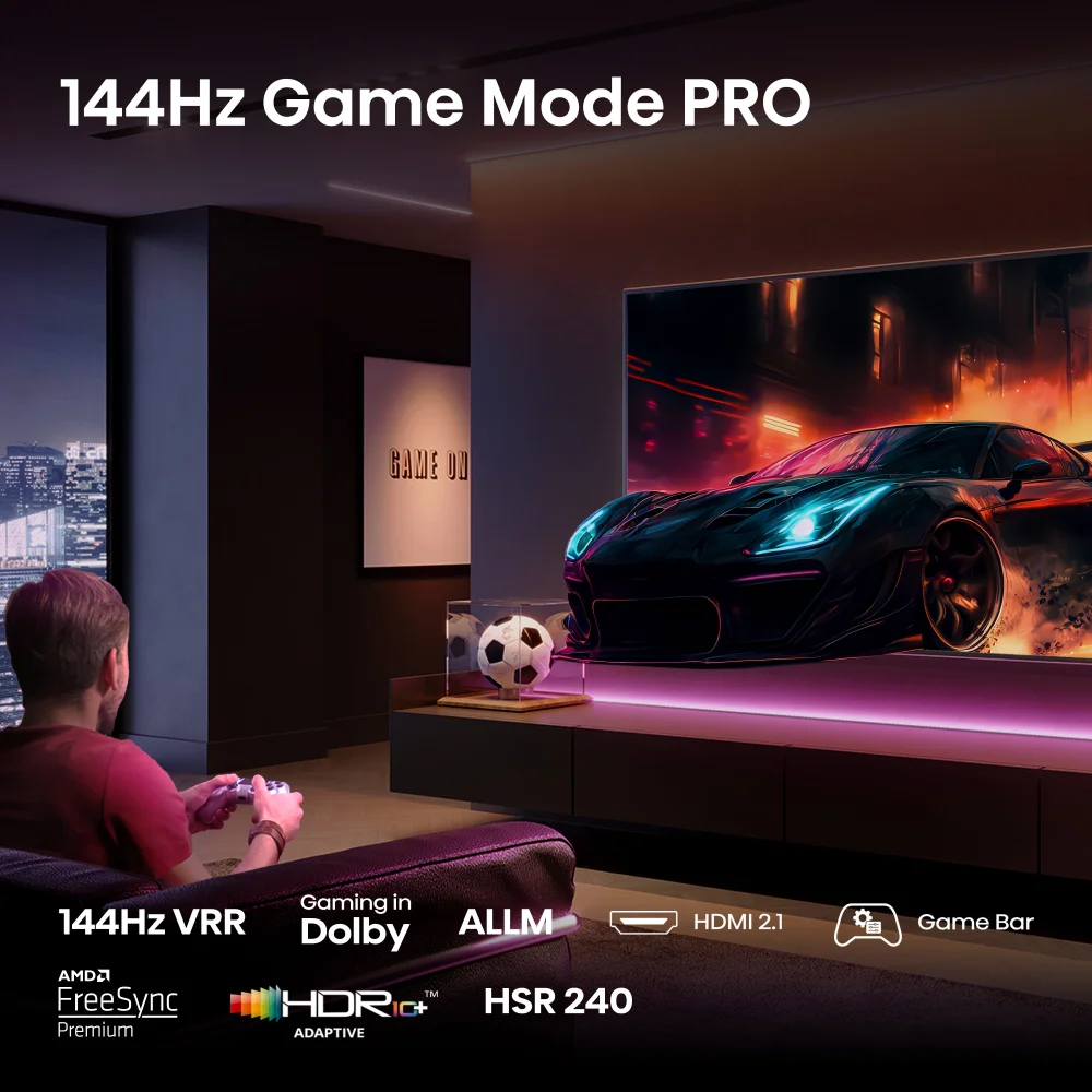 Hisense Televizor 55E7Q PRO 55", QLED, 4K UHD, 144 Hz, Smart ,  Vidaa U OS, Crni
