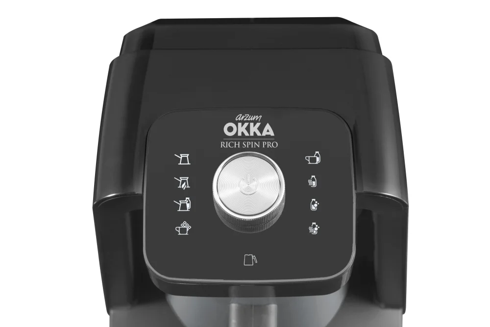 Arzum Okka Aparat za tursku kafu i moderene mlečne napitke 8u1 Rich Spin Pro OK0026-0500, Crno-hrom