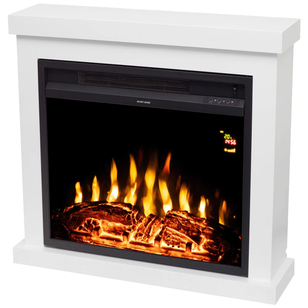 Električni kamin za kućnu upotrebu FKK11, 2000W, daljinski upravljač, beli