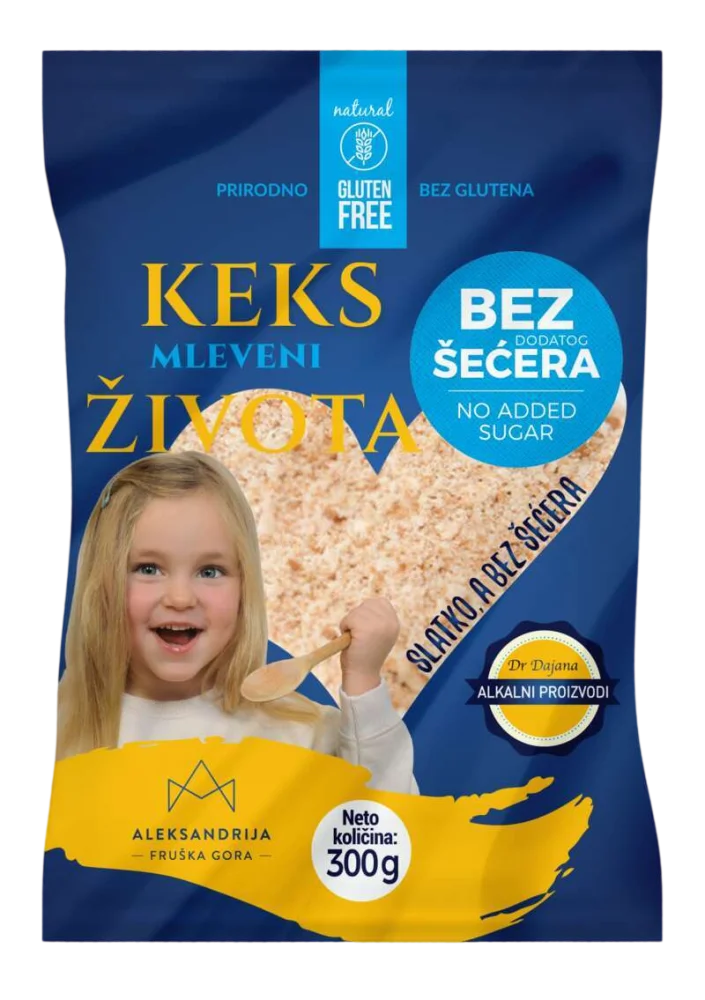 Aleksandrija Bezglutenski keks "života" bez sećera, 300g