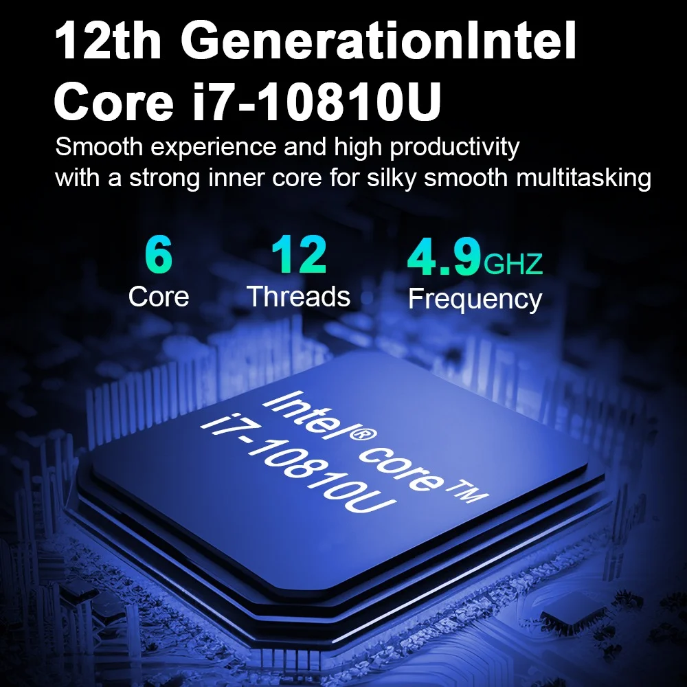 Mini računar TranSpeed i7-10810, 16GB RAM, SSD m.2 512GB, Windows 11 Pro