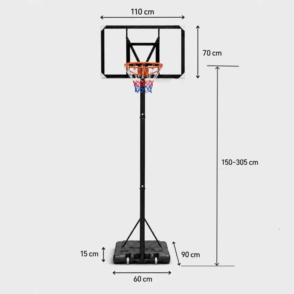 Mobilni košarkaški koš sa podesivom visinom 150-305cm - Standard Hoop