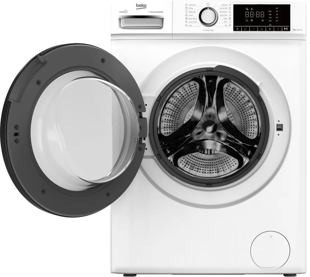 Beko Mašina za pranje veša B1WFM2821WEE, 8 kg, 1200 obr/min, SteamCure, Bela