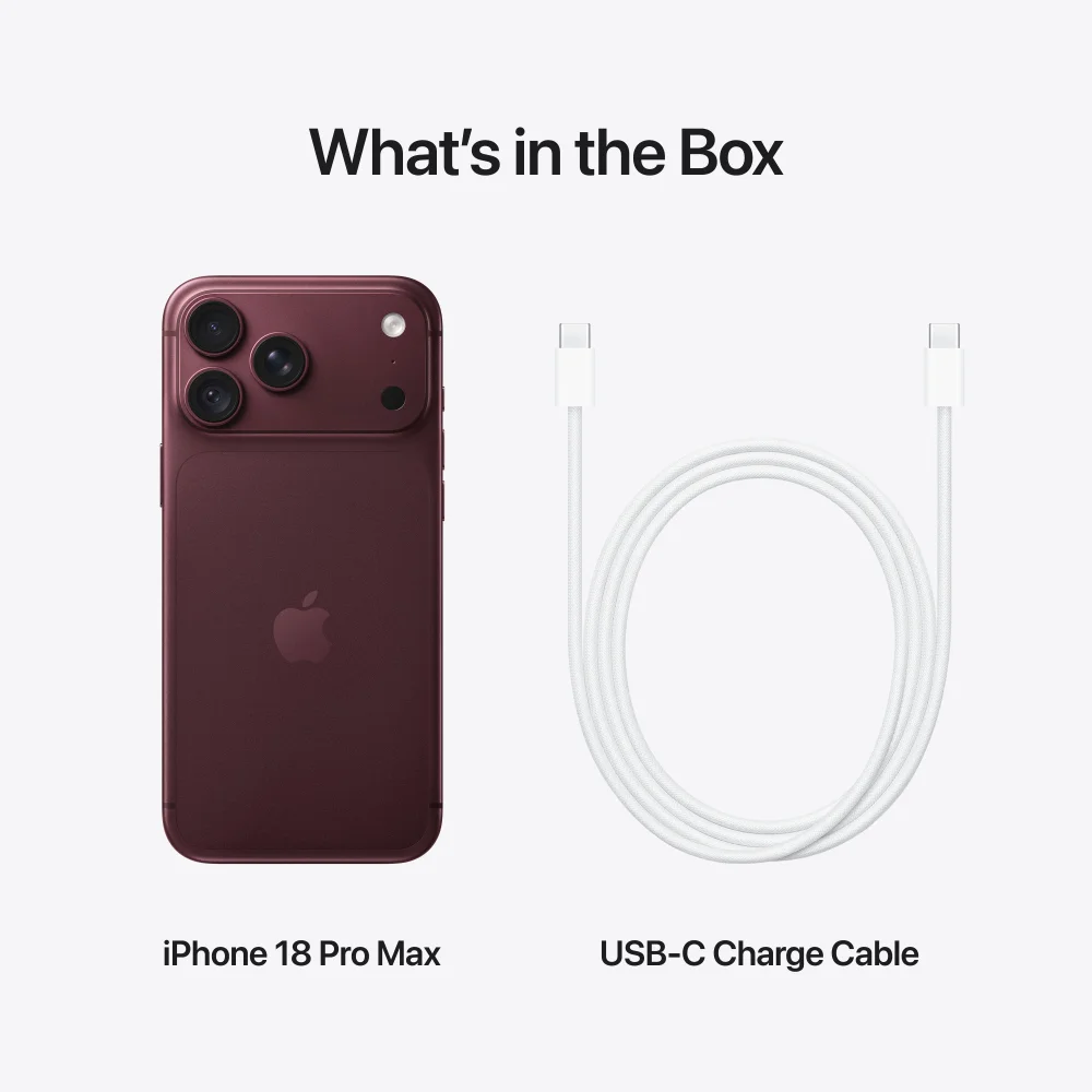 iPhone 18 Pro Max 12GB/2TB, iOS 27, Burgundy