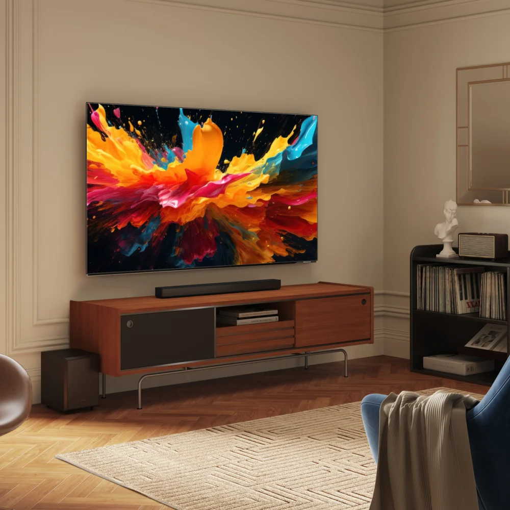 Hisense Televizor 55A85Q 55", OLED, 4K UHD, 120 Hz, Smart, VIDAA OS, Crni