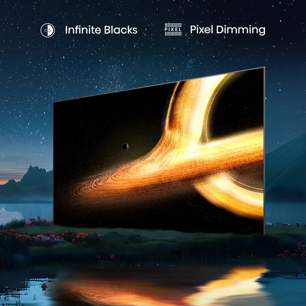 Hisense Televizor 55A85Q 55", OLED, 4K UHD, 120 Hz, Smart, VIDAA OS, Crni