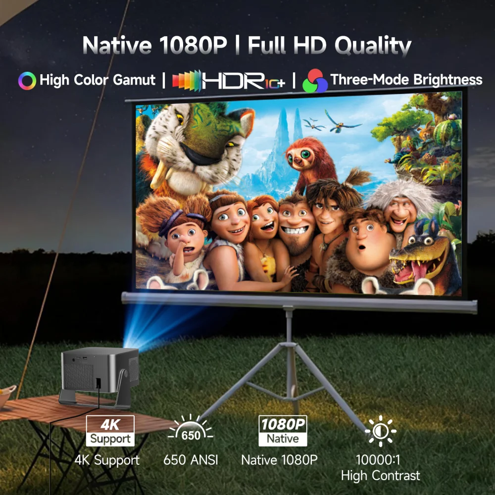 Magcubic HY350GT Projektor, 1080P-8K, 650 AnsiLM, Google TV, Netflix