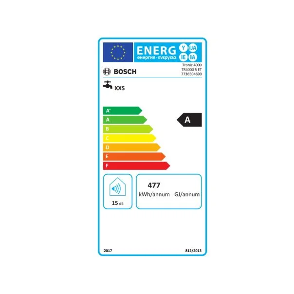 Bosch Protočni bojler TR4000 5ET, 4500 W, Beli