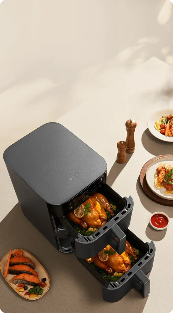 Xiaomi Air Fryer Smart Double Stack MAF-DS1201, 12 l, 2800 W, Crni