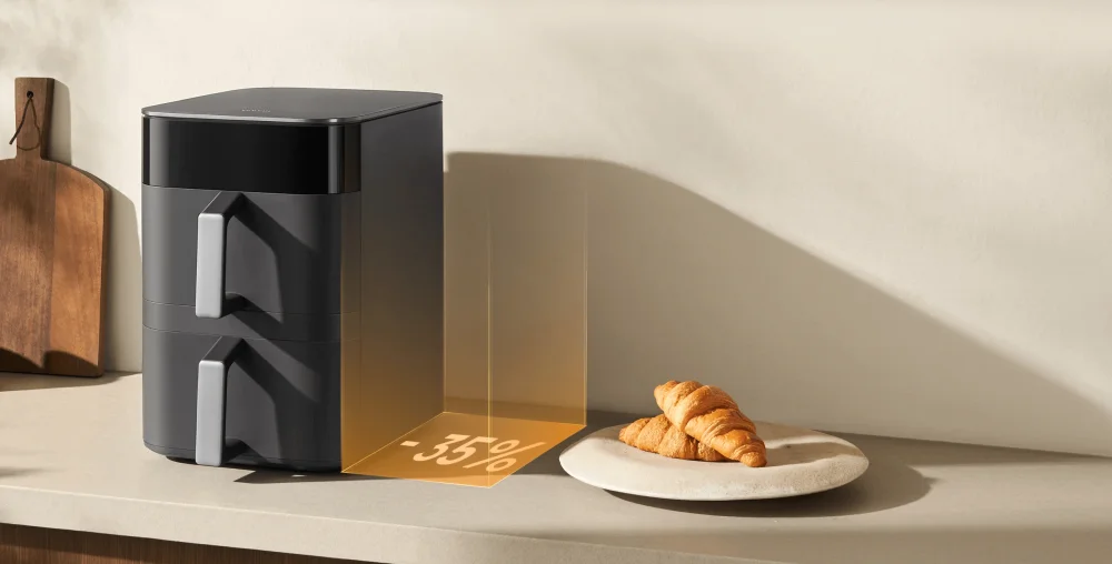 Xiaomi Air Fryer Smart Double Stack MAF-DS1201, 12 l, 2800 W, Crni