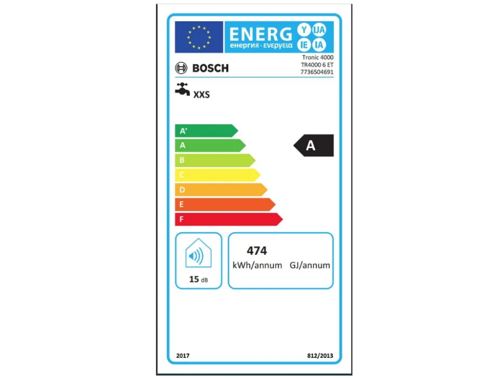 BOSCH TR40006ET Bojler, 6 kW, 230 V, Beli