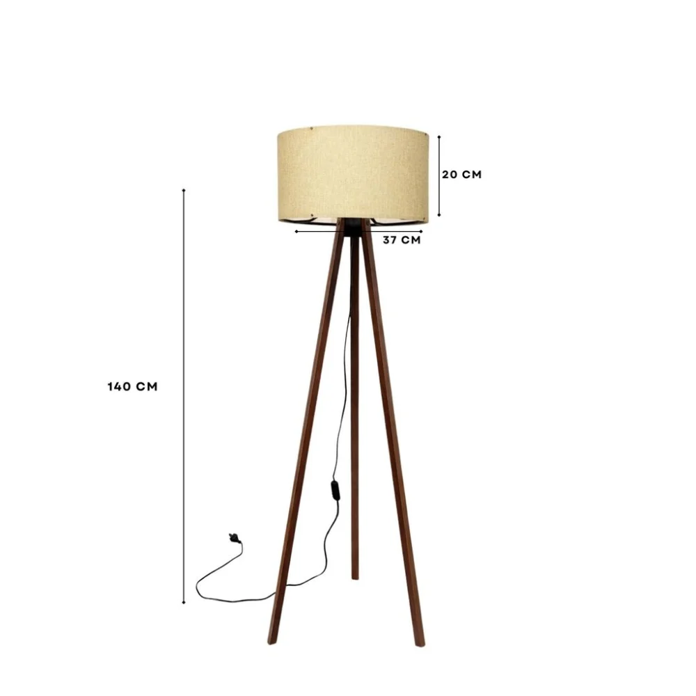 OPVIQ AYD 2935 Podna lampa, Drvena, E27, Krem