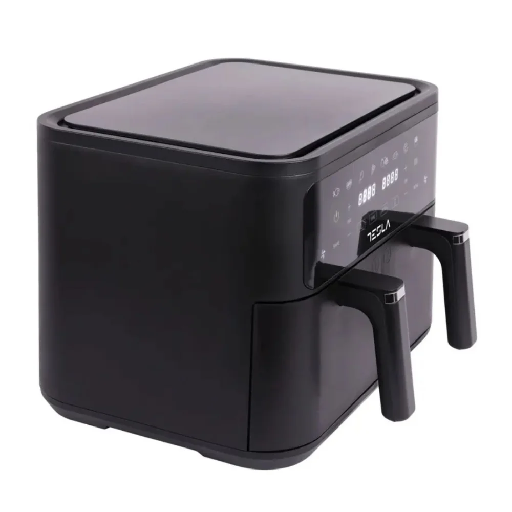 Tesla Air Fryer AF900BSD, 2400 W, 4,5 l + 4,5 l, Digitalni panel, Crni