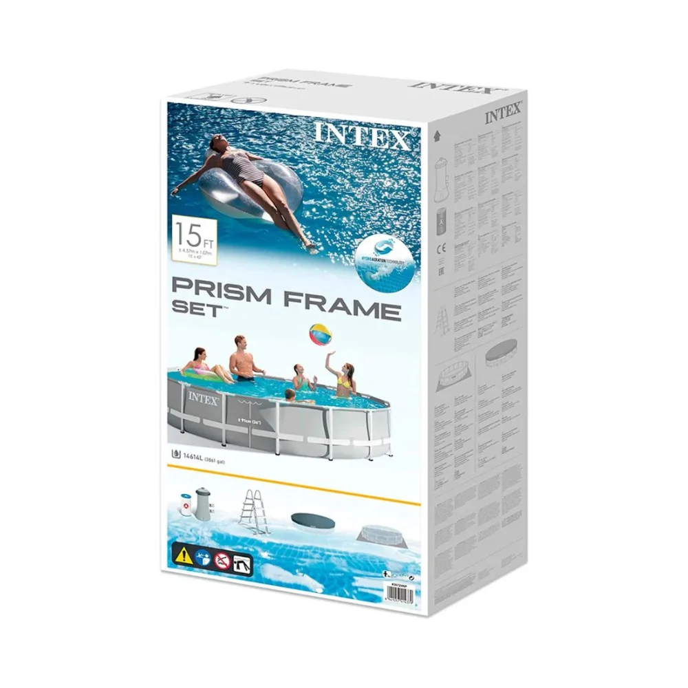 Intex Bazen sa metalnim okvirom Prism Frame, 4.57x1.07 m