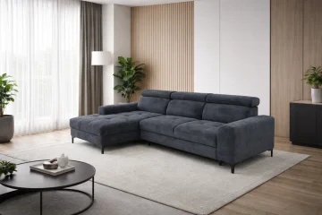 Grand Sistem 001 Ugaona garnitura Belona, Levi ugao, 285x165cm, Siva