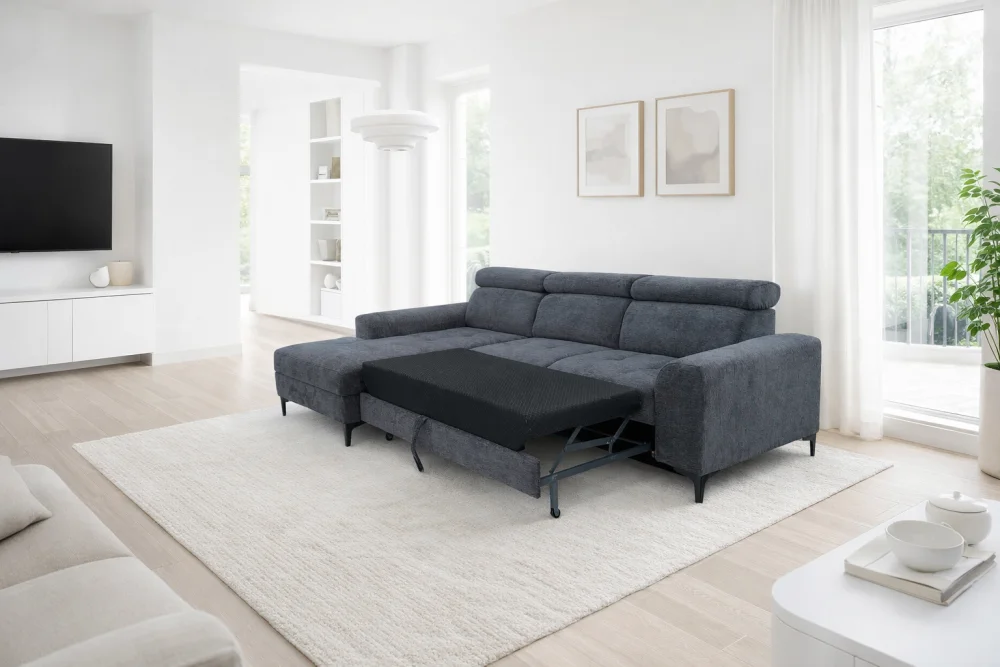 Grand Sistem 001 Ugaona garnitura Belona, Levi ugao, 285x165cm, Siva