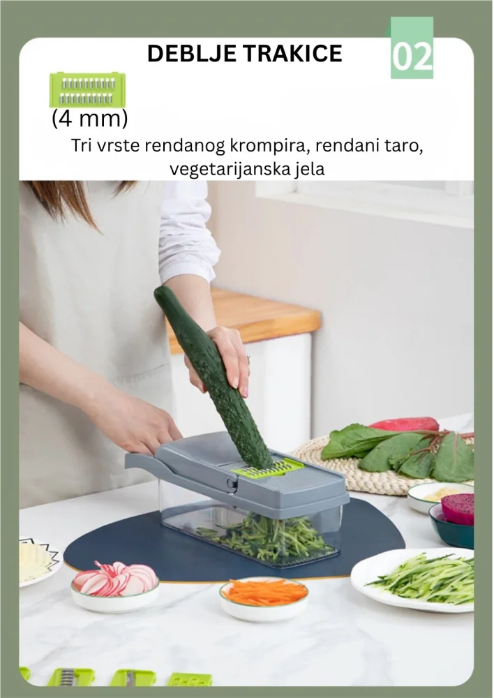 Zest Super secko Fresh Cut za povrće, Dodatne posude, 15 nastavaka