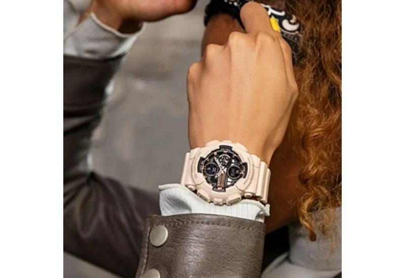 CASIO G-Shock  Ženski ručni sat, Kvarcni mehanizam, Crni brojčanik, GMA-S140M-4ADR, Roze