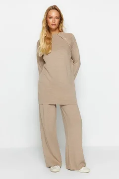 Trendyol Modest Ženski komplet Tctaw24Us00042, Smeđi