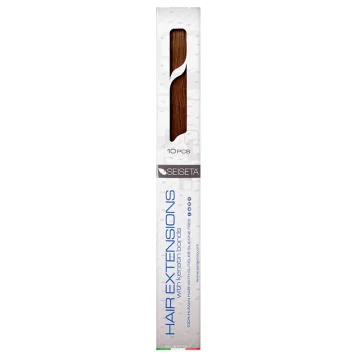 SEISETA Prirodna kosa za nadogradnju, Keratin, 50/55cm, 12 Copper Golden Blonde, 10 pramenova