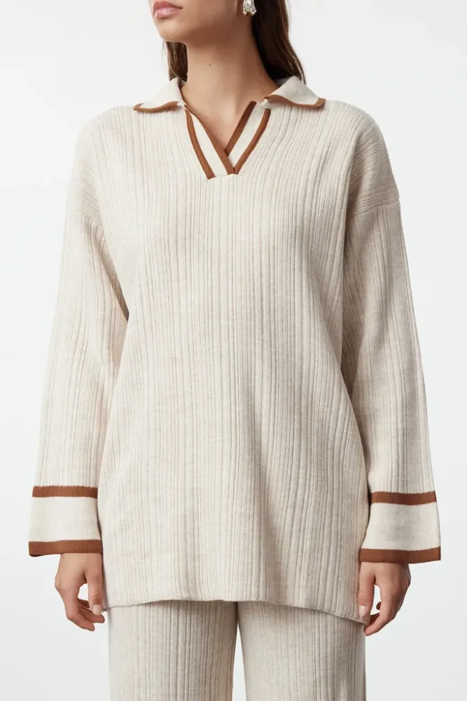 Trendyol Modest Ženski komplet Tctaw25Us00015, Bež