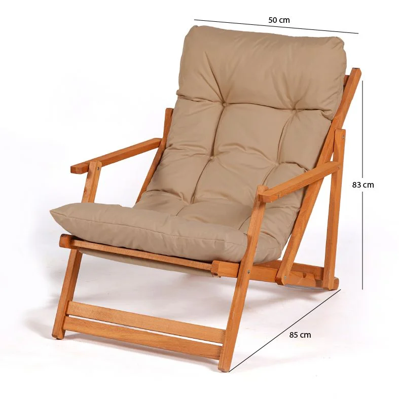 Hanah Home Baštenska stolica 66x110x48cm Braon-Bež