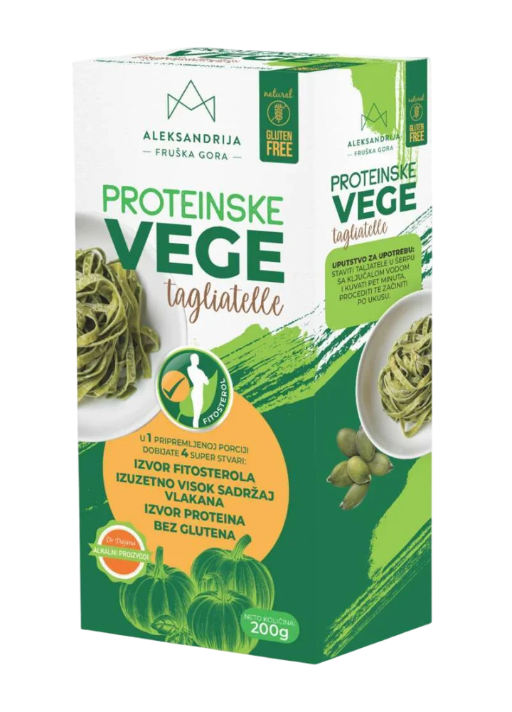 Aleksandrija Bezglutenske proteinske VEGE taljatele, 200g