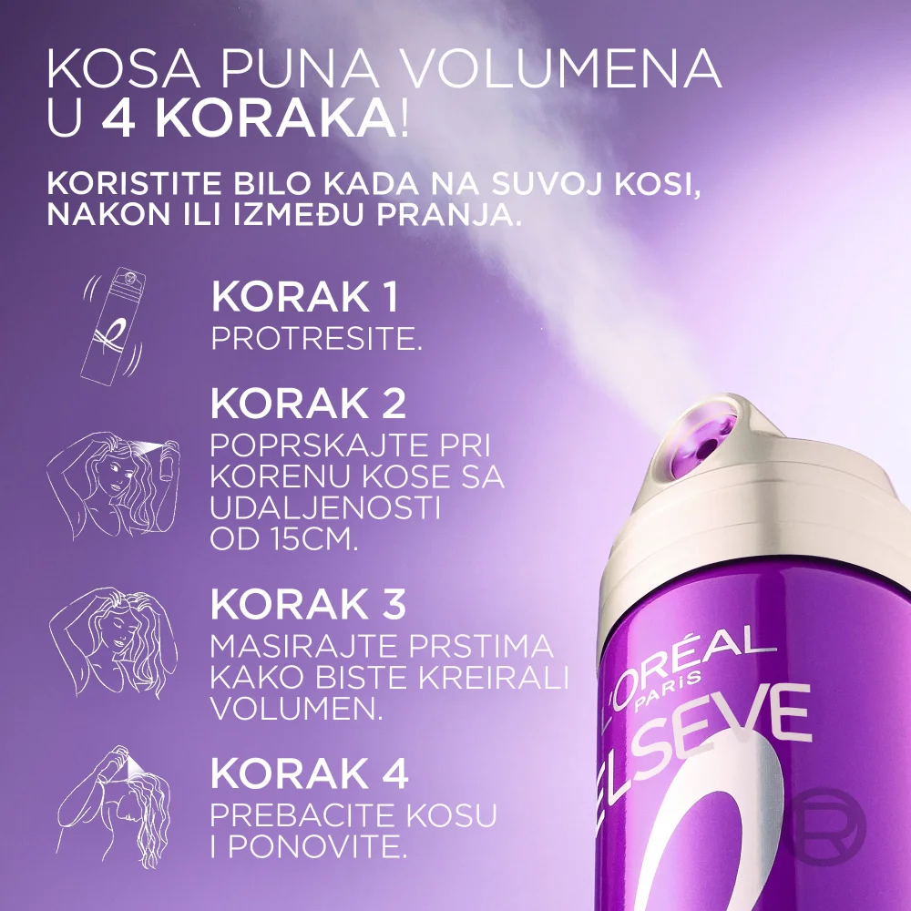 L'Oreal Paris Sprej za kosu Elseve Collagen Lifter Big Hair Day, 200 ml