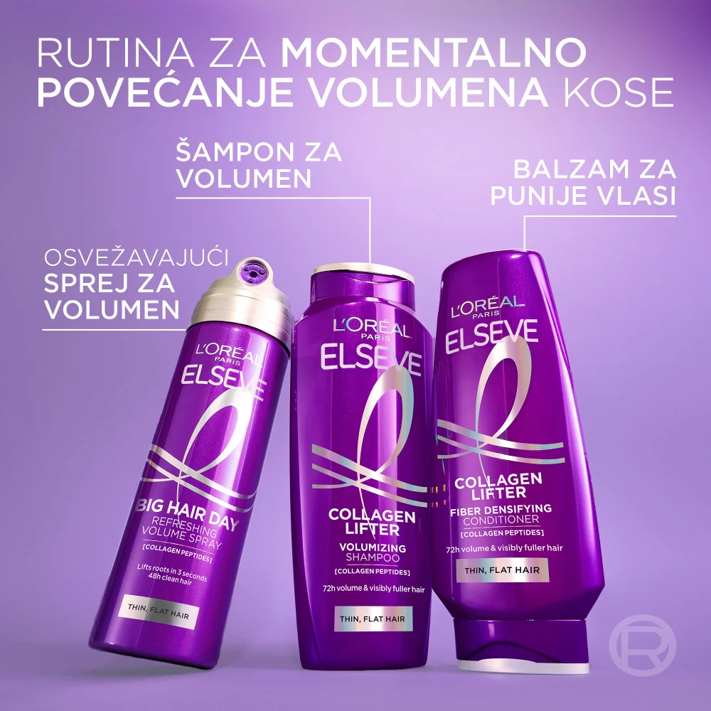 L'Oreal Paris Sprej za kosu Elseve Collagen Lifter Big Hair Day, 200 ml