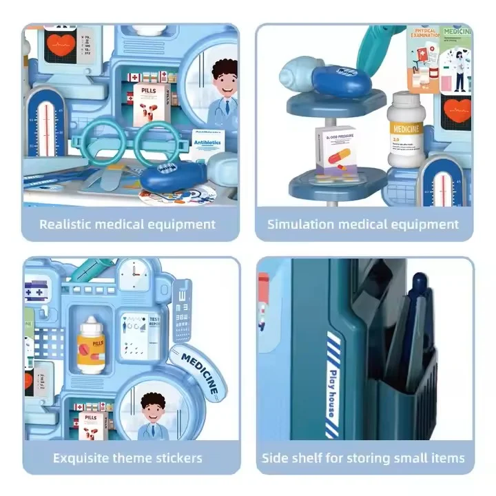 Topi Toys Edukativni set Lekarska ordinacija, 42 instrumenta, Plavi