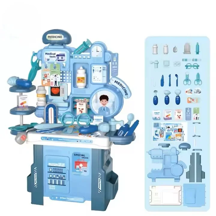 Topi Toys Edukativni set Lekarska ordinacija, 42 instrumenta, Plavi