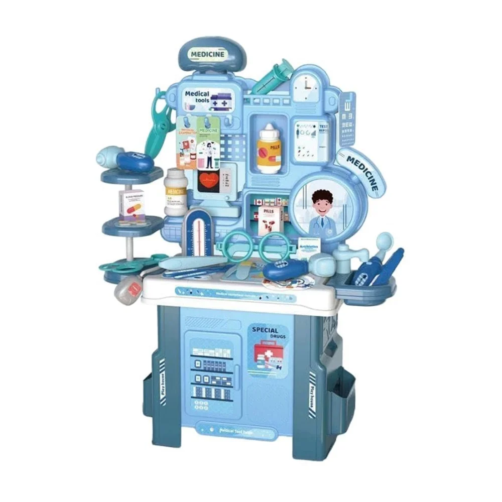 Topi Toys Edukativni set Lekarska ordinacija, 42 instrumenta, Plavi