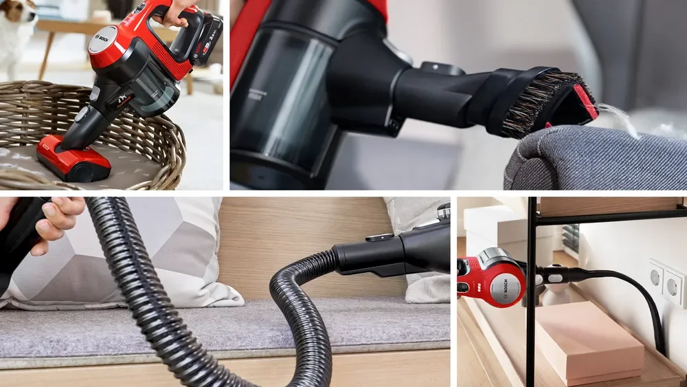Bosch Štapni usisivač Unlimited 7 ProAnimal BBS711ANM, 18 V, 0.3 l, Crno-crveni