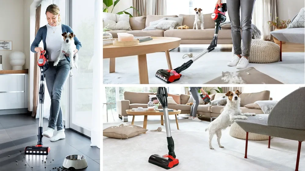 Bosch Štapni usisivač Unlimited 7 ProAnimal BBS711ANM, 18 V, 0.3 l, Crno-crveni