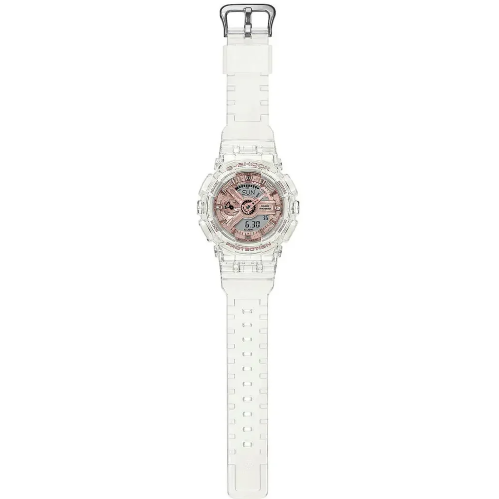 CASIO G-Shock  Ženski ručni sat, Kvarcni mehanizam, Rose Gold brojčanik, GMA-S110SR-7ADR, Providni