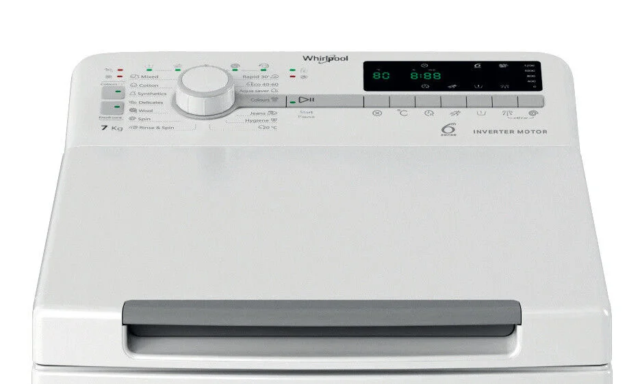 Whirlpool Mašina za pranje veša TDLR 7250SS EU, Gornje punjenje, 7 kg