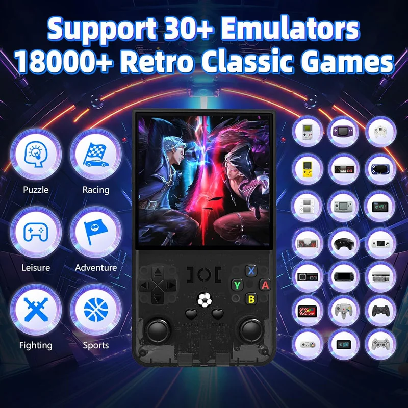 Rucna konzola GAME MASTER R36 Max 64GB transparent crna