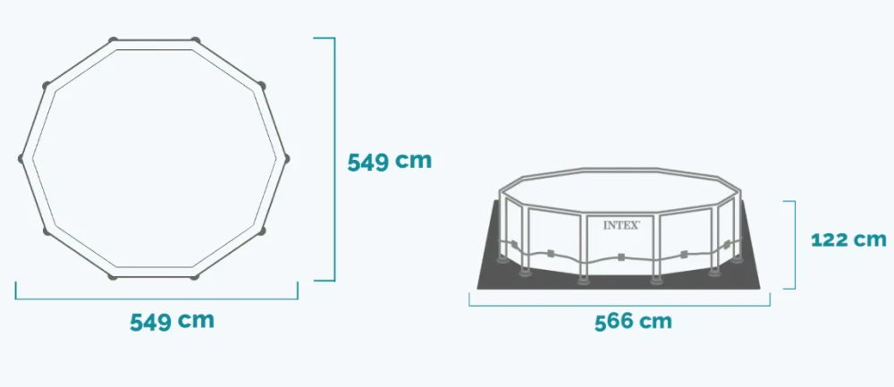 INTEX Bazen metalni okvir 5.49 x 1.22 Prism Frame