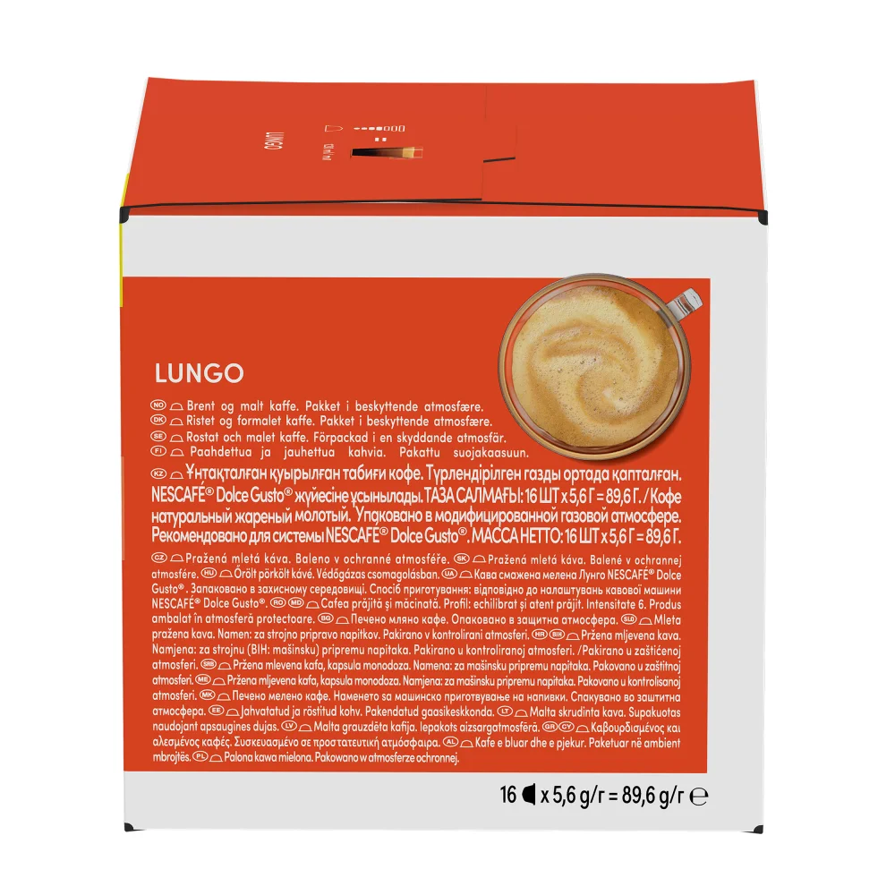 Nescafe Dolce Gusto Kapsule za kafu Lungo, 16 kapsula, 86,6 g