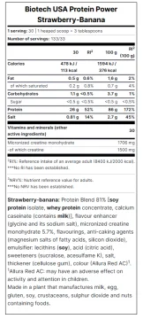 BioTechUSA Miks više vrsta proteina i kreatina Protein Power, Jagoda-Banana, 4kg
