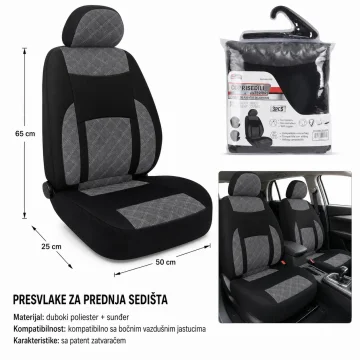 KMT Navlaka za prednje sedište automobila, Crna