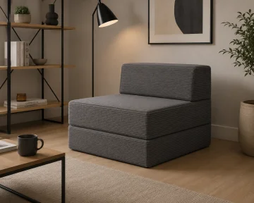 Fotelja Cube, 190 x 80 cm, Siva