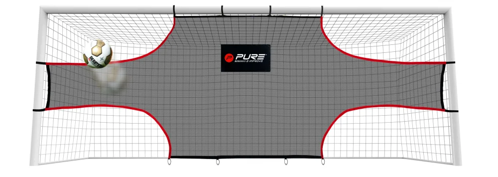 PURE2IMPROVE Mreža za fudbal za preciznost šuta, 732x244 cm, Siva