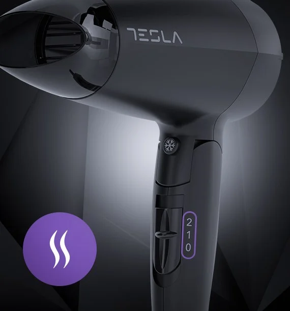 Tesla Fen za kosu DRH200BT, Sklopiv, 1600 W, 2 nivoa, Crni