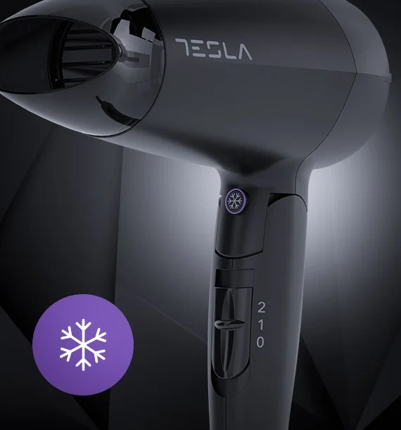 Tesla Fen za kosu DRH200BT, Sklopiv, 1600 W, 2 nivoa, Crni